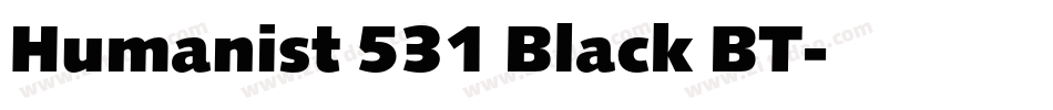 Humanist 531 Black BT字体转换